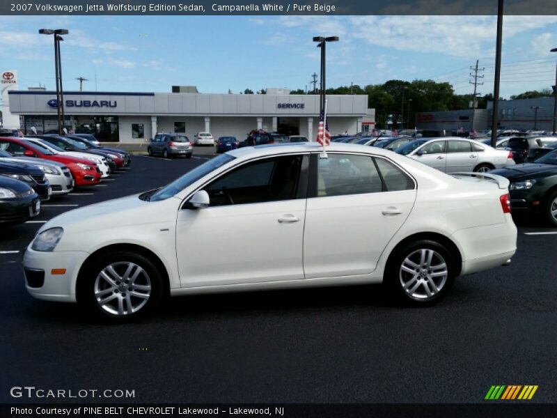 Campanella White / Pure Beige 2007 Volkswagen Jetta Wolfsburg Edition Sedan