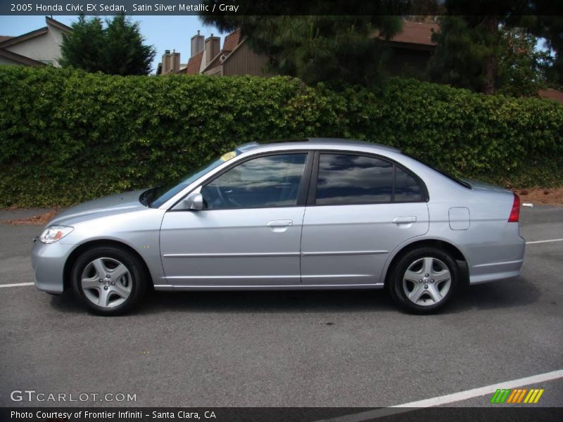 Satin Silver Metallic / Gray 2005 Honda Civic EX Sedan