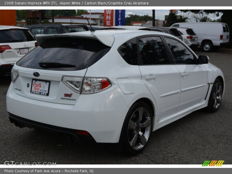 Aspen White / Carbon Black/Graphite Gray Alcantara 2008 Subaru Impreza WRX STi