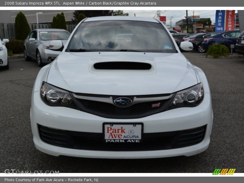 Aspen White / Carbon Black/Graphite Gray Alcantara 2008 Subaru Impreza WRX STi