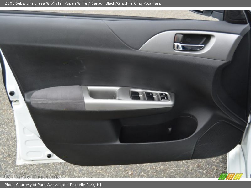 Aspen White / Carbon Black/Graphite Gray Alcantara 2008 Subaru Impreza WRX STi