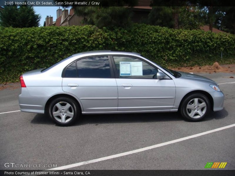 Satin Silver Metallic / Gray 2005 Honda Civic EX Sedan