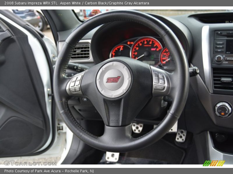 Aspen White / Carbon Black/Graphite Gray Alcantara 2008 Subaru Impreza WRX STi