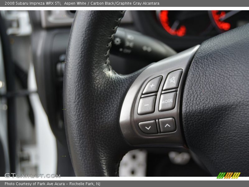 Aspen White / Carbon Black/Graphite Gray Alcantara 2008 Subaru Impreza WRX STi