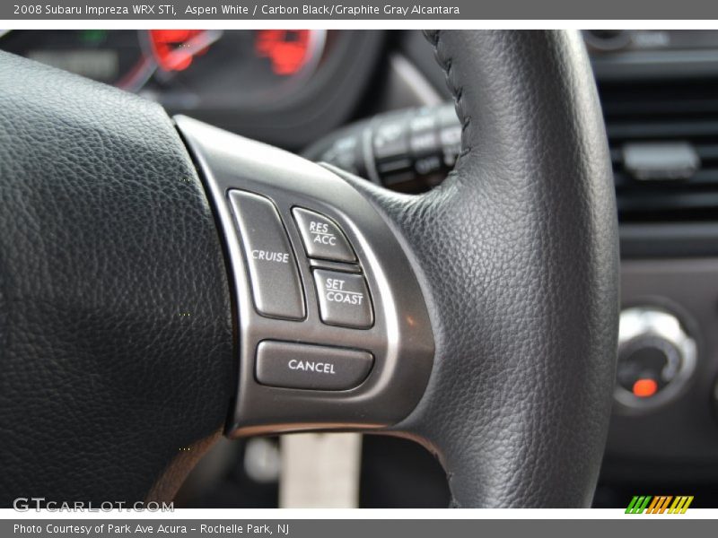 Aspen White / Carbon Black/Graphite Gray Alcantara 2008 Subaru Impreza WRX STi