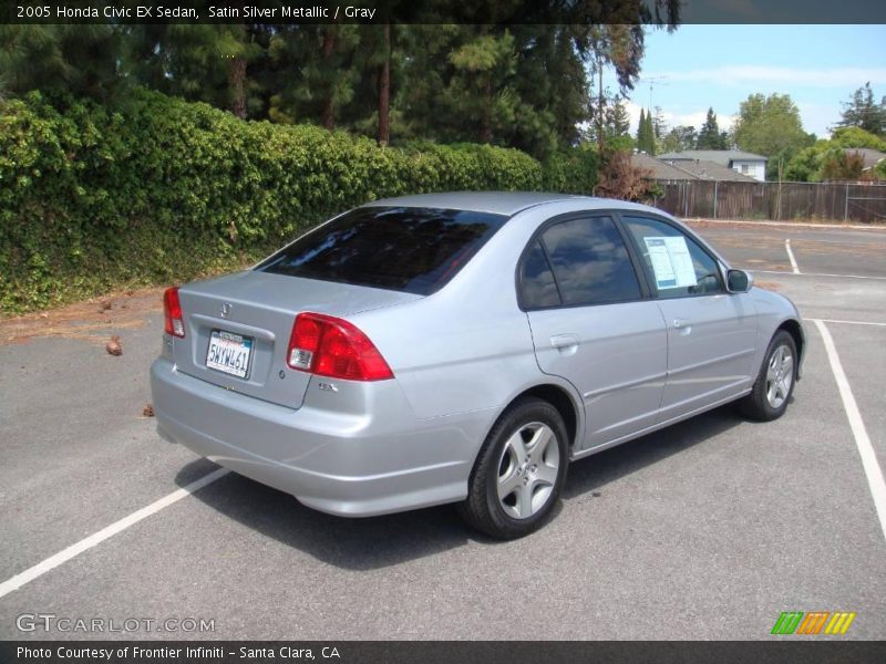 Satin Silver Metallic / Gray 2005 Honda Civic EX Sedan
