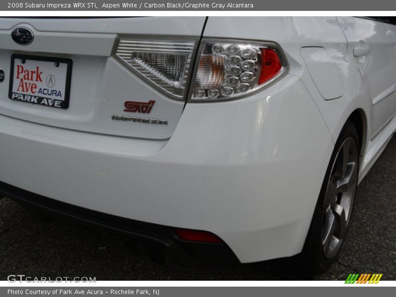 Aspen White / Carbon Black/Graphite Gray Alcantara 2008 Subaru Impreza WRX STi