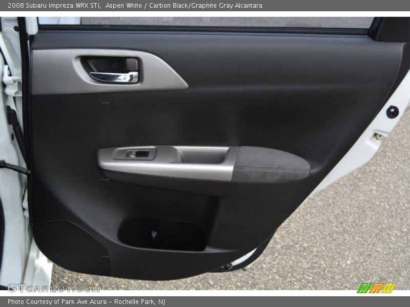 Aspen White / Carbon Black/Graphite Gray Alcantara 2008 Subaru Impreza WRX STi