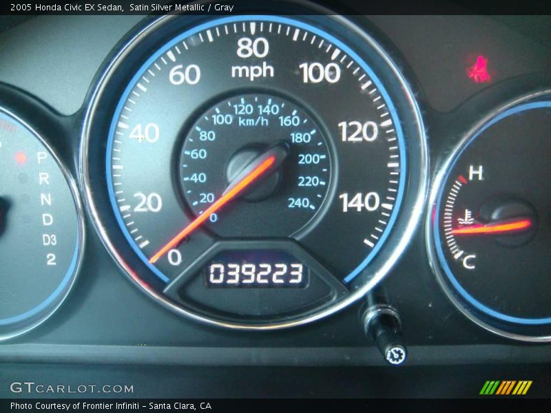 Satin Silver Metallic / Gray 2005 Honda Civic EX Sedan