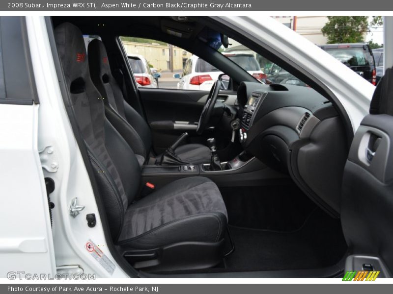 Aspen White / Carbon Black/Graphite Gray Alcantara 2008 Subaru Impreza WRX STi