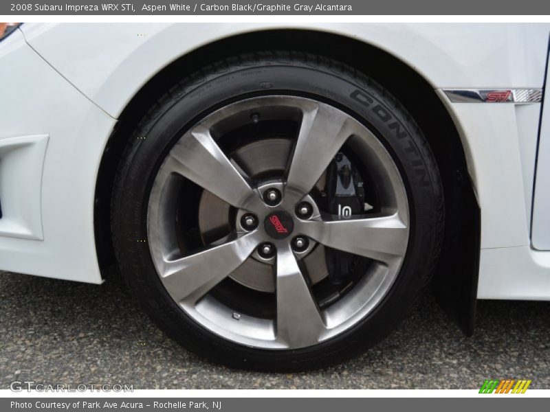 Aspen White / Carbon Black/Graphite Gray Alcantara 2008 Subaru Impreza WRX STi