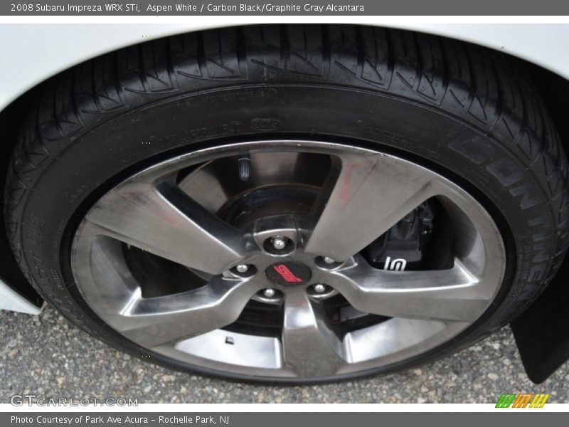 Aspen White / Carbon Black/Graphite Gray Alcantara 2008 Subaru Impreza WRX STi