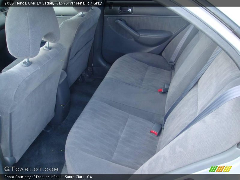 Satin Silver Metallic / Gray 2005 Honda Civic EX Sedan