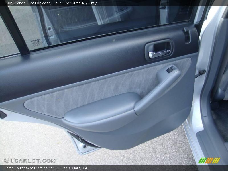 Satin Silver Metallic / Gray 2005 Honda Civic EX Sedan