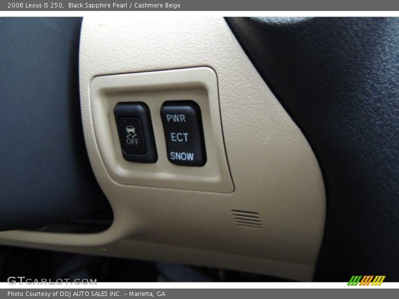 Black Sapphire Pearl / Cashmere Beige 2008 Lexus IS 250