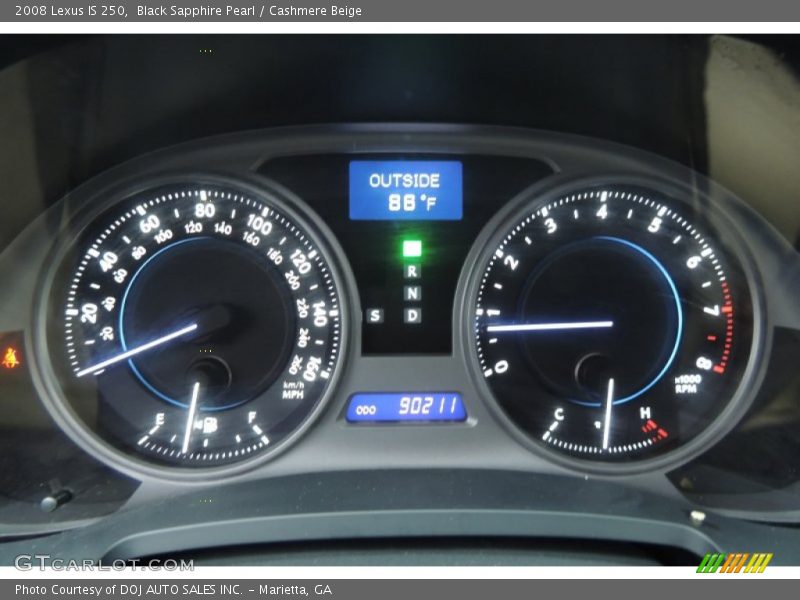 Black Sapphire Pearl / Cashmere Beige 2008 Lexus IS 250