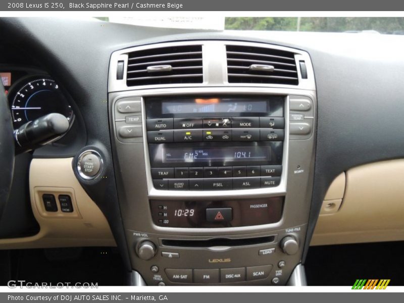 Black Sapphire Pearl / Cashmere Beige 2008 Lexus IS 250