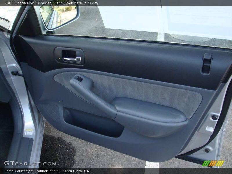 Satin Silver Metallic / Gray 2005 Honda Civic EX Sedan