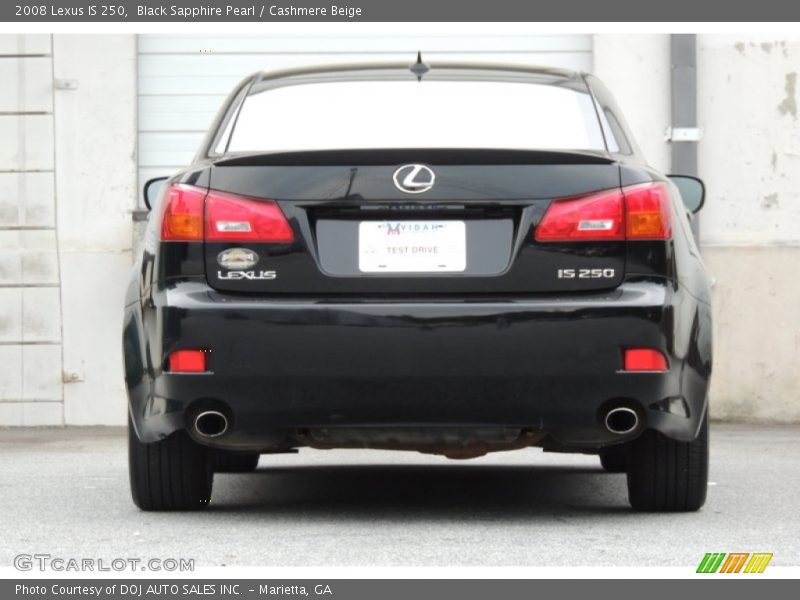Black Sapphire Pearl / Cashmere Beige 2008 Lexus IS 250