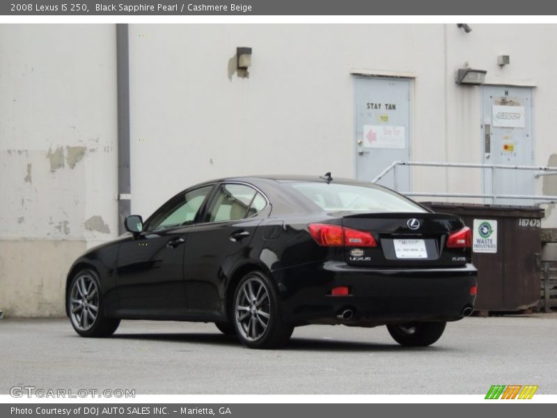 Black Sapphire Pearl / Cashmere Beige 2008 Lexus IS 250