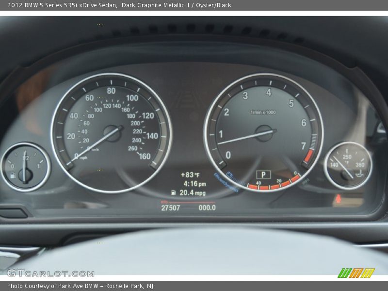 Dark Graphite Metallic II / Oyster/Black 2012 BMW 5 Series 535i xDrive Sedan