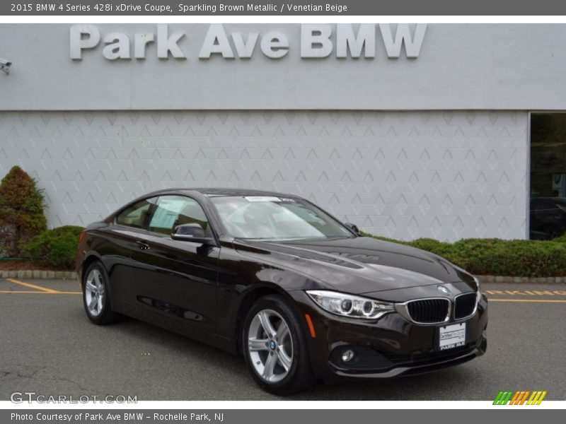 Sparkling Brown Metallic / Venetian Beige 2015 BMW 4 Series 428i xDrive Coupe