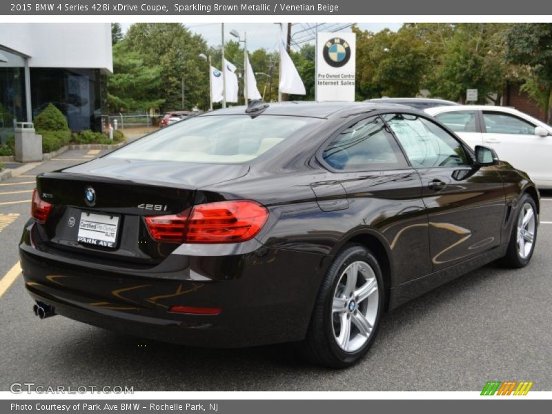 Sparkling Brown Metallic / Venetian Beige 2015 BMW 4 Series 428i xDrive Coupe