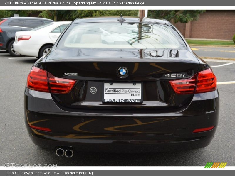 Sparkling Brown Metallic / Venetian Beige 2015 BMW 4 Series 428i xDrive Coupe