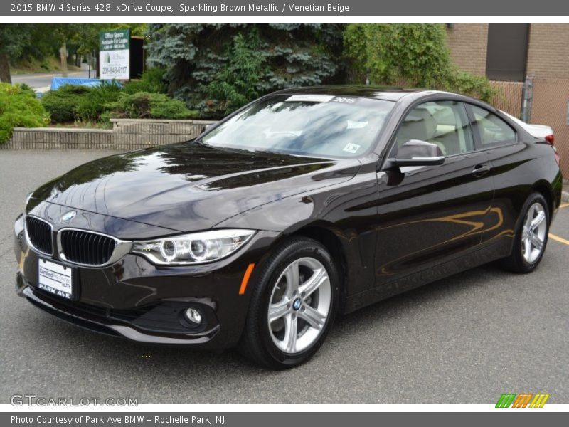 Sparkling Brown Metallic / Venetian Beige 2015 BMW 4 Series 428i xDrive Coupe
