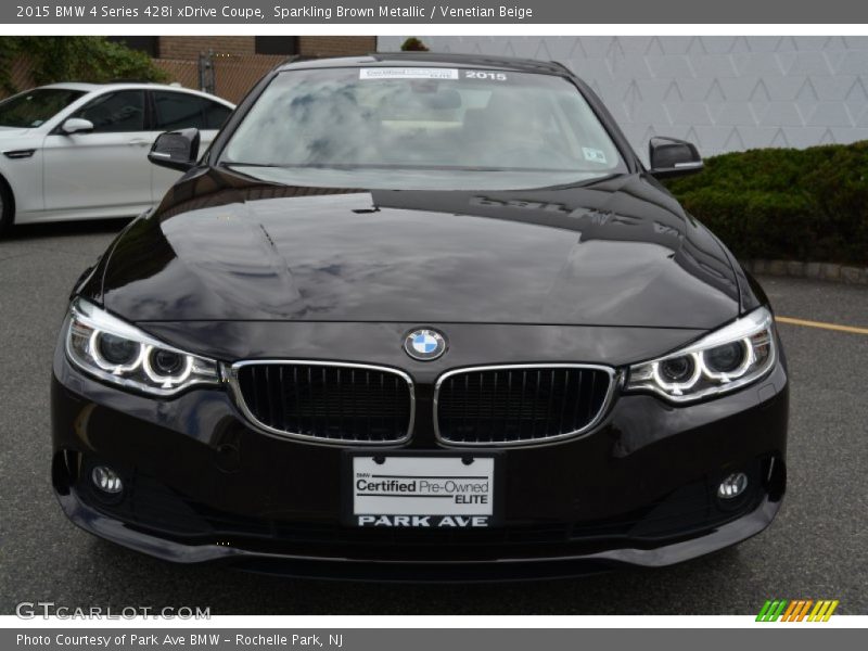 Sparkling Brown Metallic / Venetian Beige 2015 BMW 4 Series 428i xDrive Coupe
