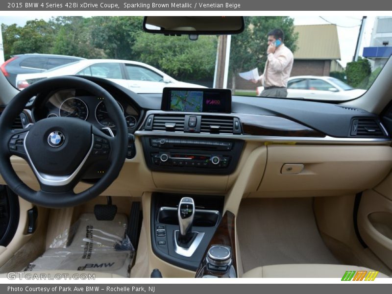 Sparkling Brown Metallic / Venetian Beige 2015 BMW 4 Series 428i xDrive Coupe