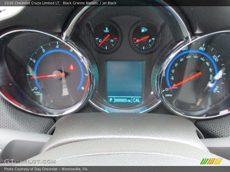 Black Granite Metallic / Jet Black 2016 Chevrolet Cruze Limited LT