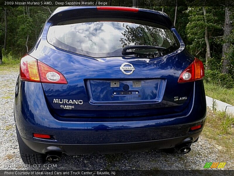 Deep Sapphire Metallic / Beige 2009 Nissan Murano S AWD