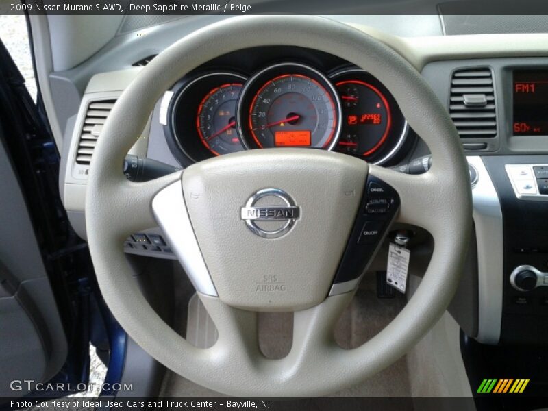 Deep Sapphire Metallic / Beige 2009 Nissan Murano S AWD