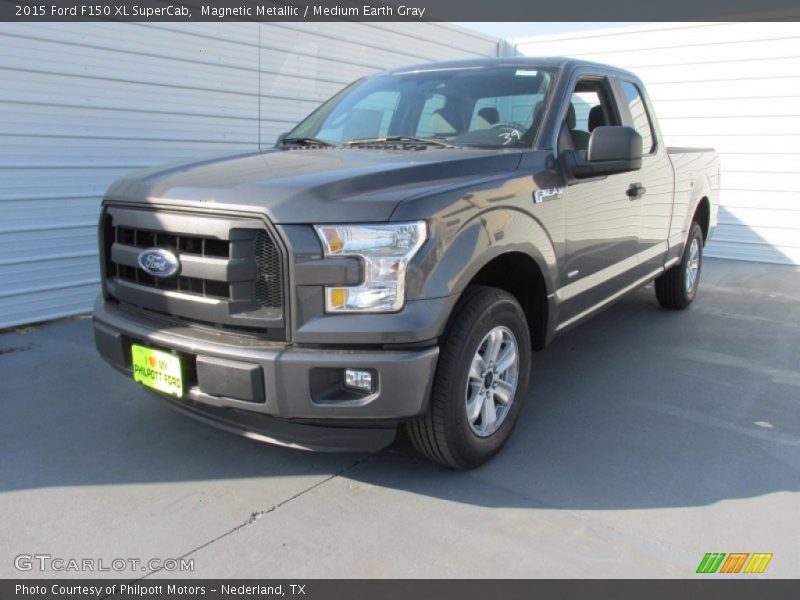 Magnetic Metallic / Medium Earth Gray 2015 Ford F150 XL SuperCab