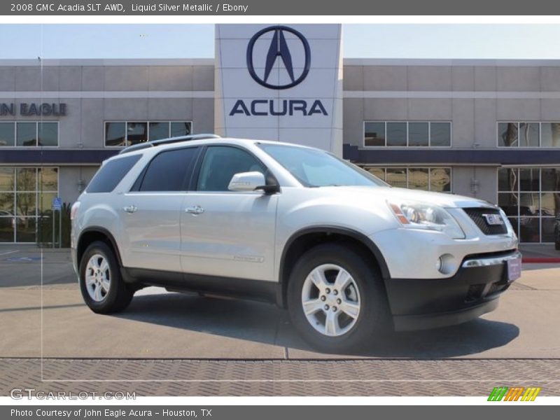 Liquid Silver Metallic / Ebony 2008 GMC Acadia SLT AWD