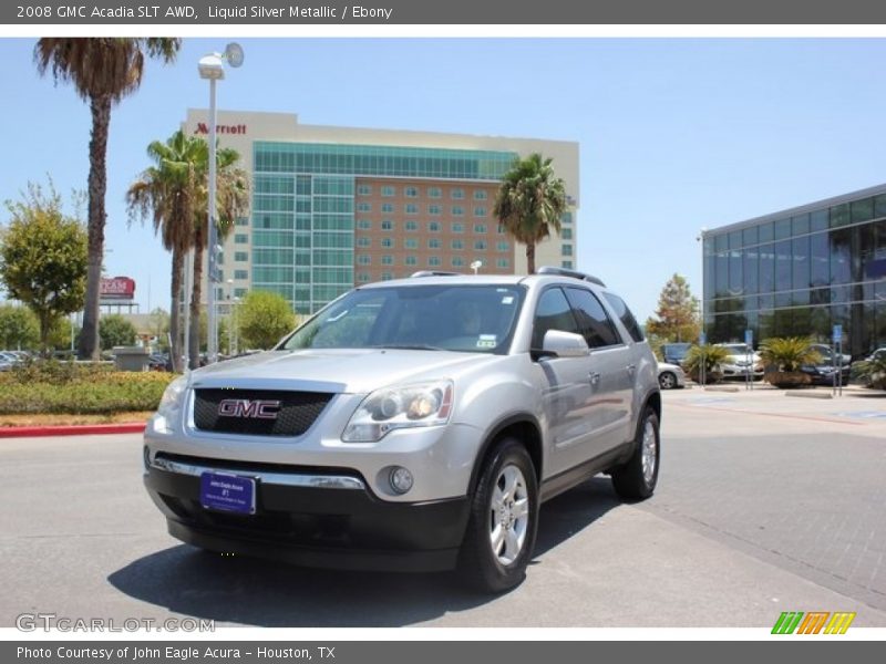 Liquid Silver Metallic / Ebony 2008 GMC Acadia SLT AWD