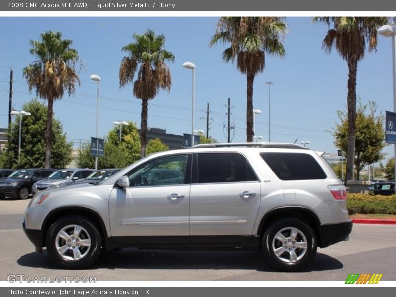 Liquid Silver Metallic / Ebony 2008 GMC Acadia SLT AWD