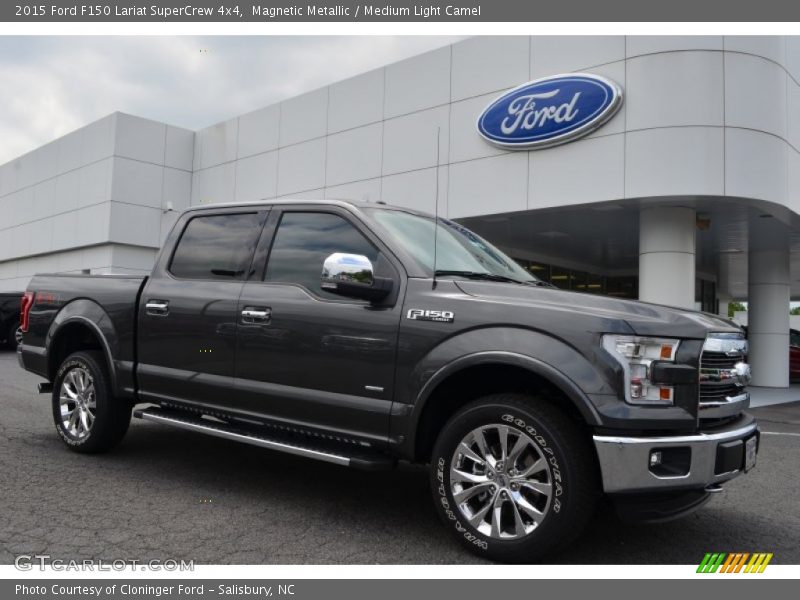 Magnetic Metallic / Medium Light Camel 2015 Ford F150 Lariat SuperCrew 4x4