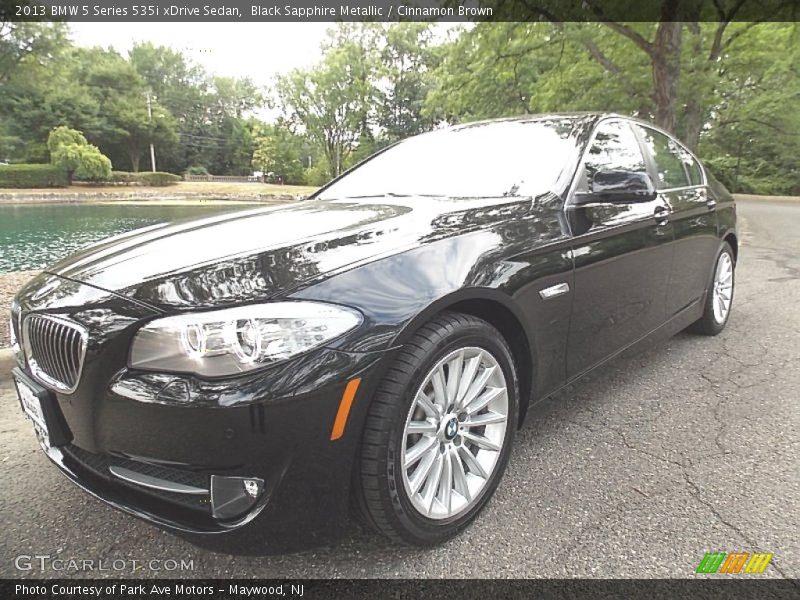 Black Sapphire Metallic / Cinnamon Brown 2013 BMW 5 Series 535i xDrive Sedan
