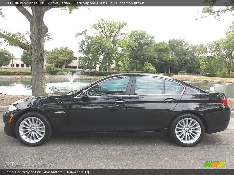 Black Sapphire Metallic / Cinnamon Brown 2013 BMW 5 Series 535i xDrive Sedan