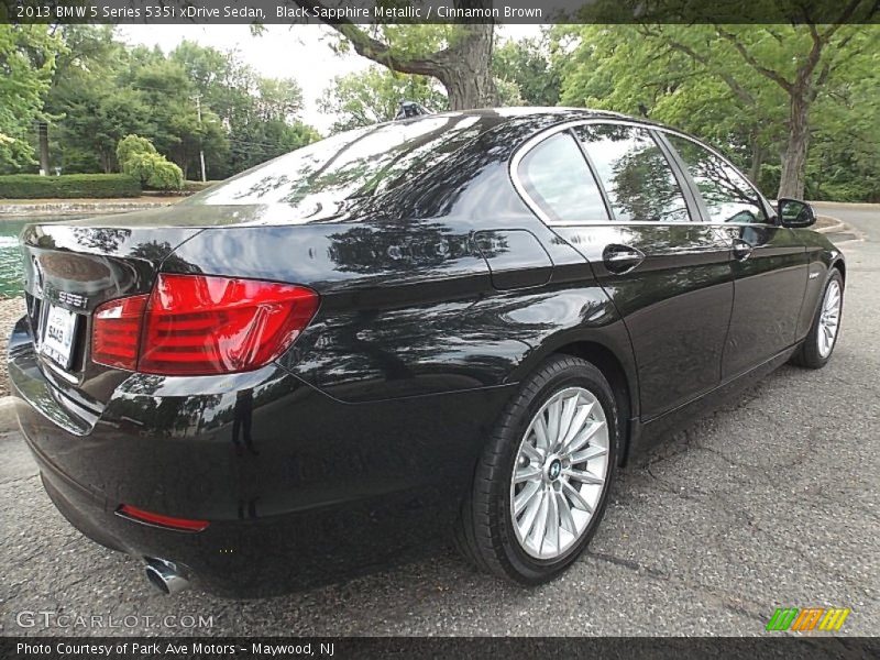 Black Sapphire Metallic / Cinnamon Brown 2013 BMW 5 Series 535i xDrive Sedan