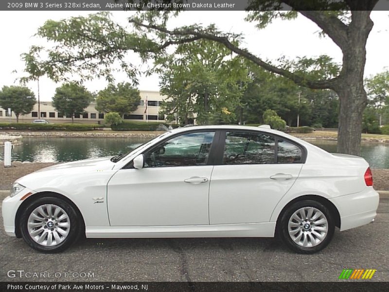 Alpine White / Chestnut Brown Dakota Leather 2009 BMW 3 Series 328xi Sedan