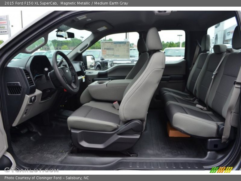  2015 F150 XL SuperCab Medium Earth Gray Interior