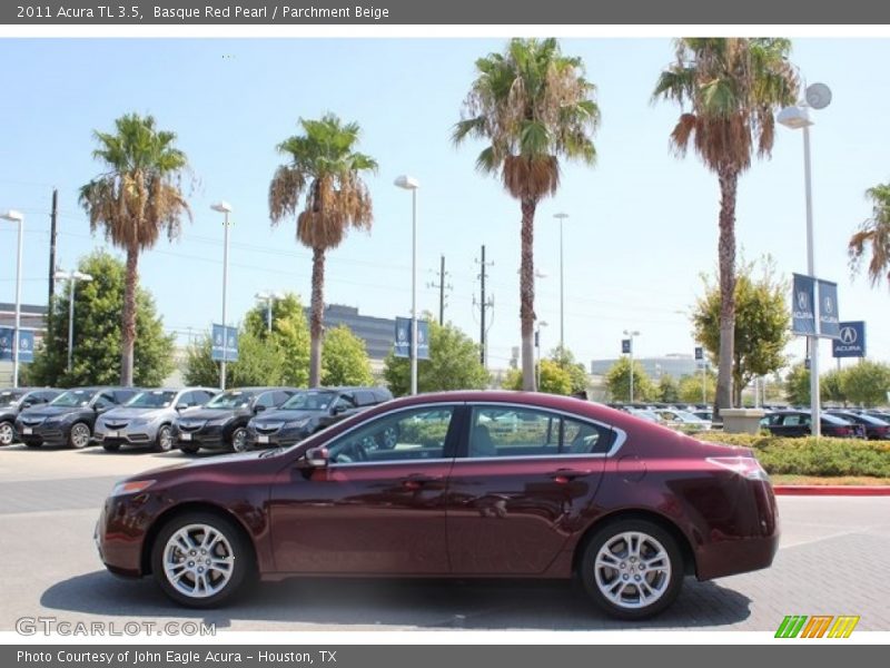 Basque Red Pearl / Parchment Beige 2011 Acura TL 3.5