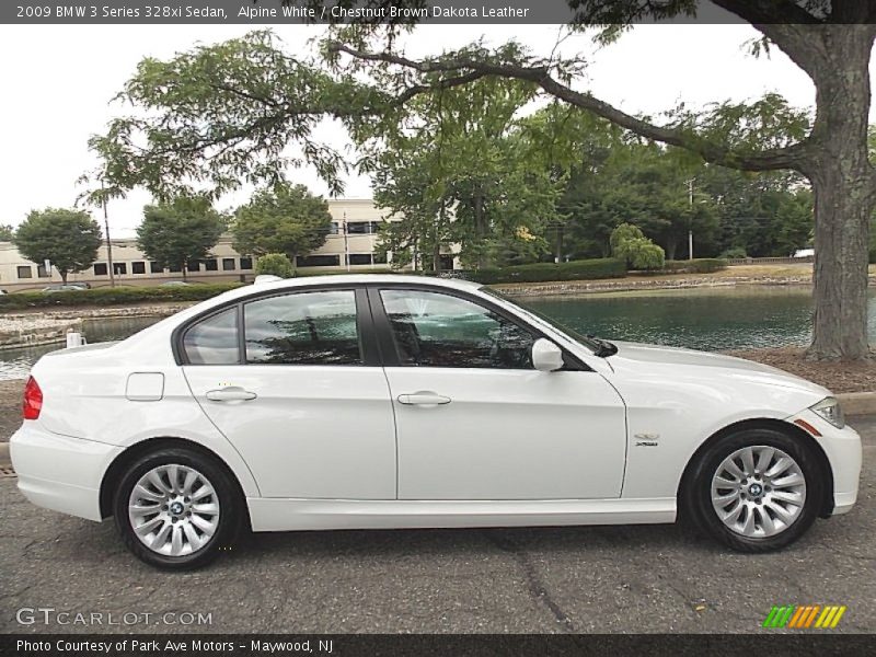 Alpine White / Chestnut Brown Dakota Leather 2009 BMW 3 Series 328xi Sedan