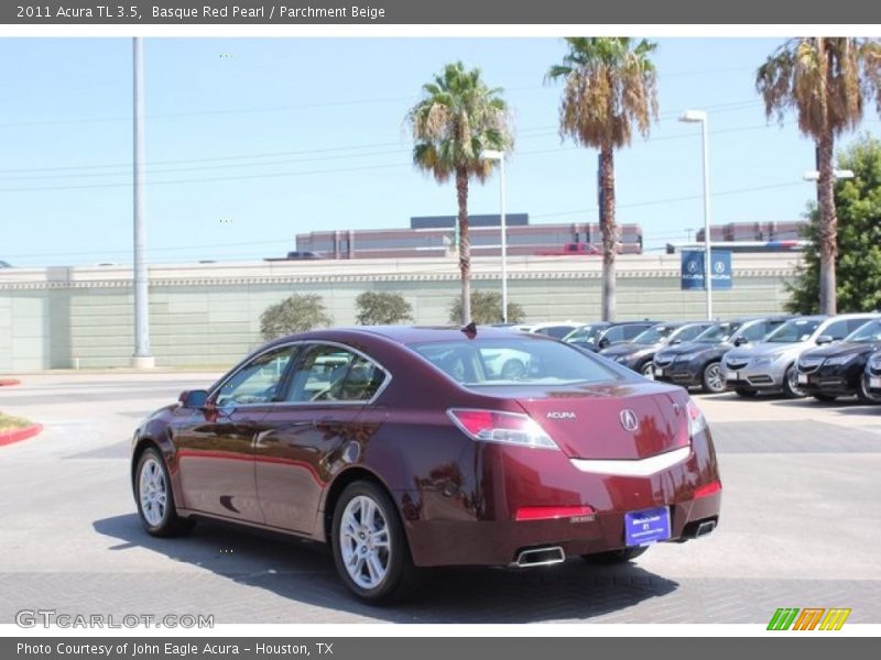 Basque Red Pearl / Parchment Beige 2011 Acura TL 3.5