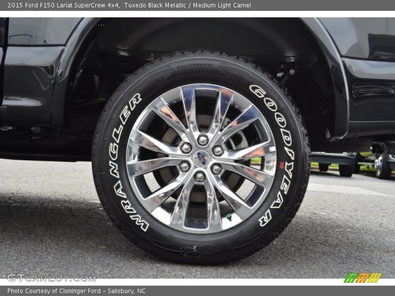 Tuxedo Black Metallic / Medium Light Camel 2015 Ford F150 Lariat SuperCrew 4x4