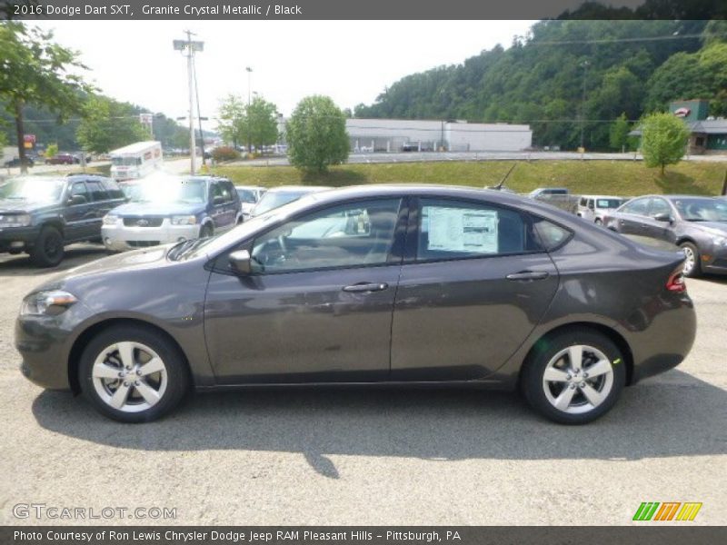 Granite Crystal Metallic / Black 2016 Dodge Dart SXT