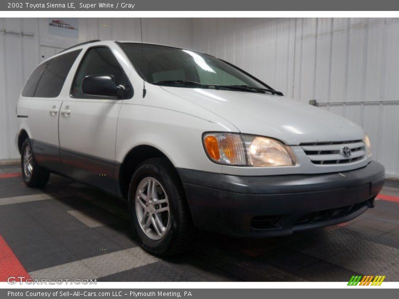 Super White / Gray 2002 Toyota Sienna LE